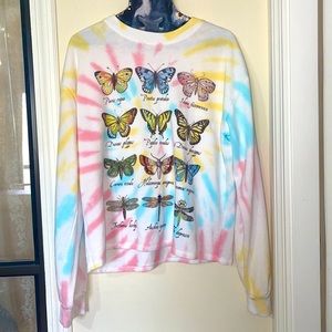 Tie dye Butterflies Sweatshirt 🦋